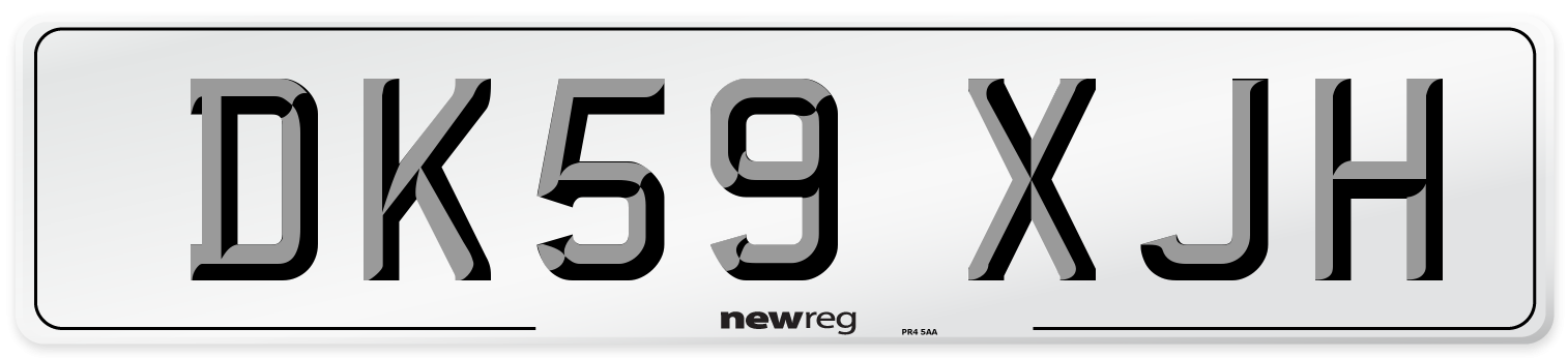 DK59 XJH Number Plate from New Reg